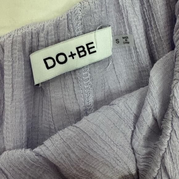 Do + Be Off Shoulder Cropped Ruffle Blouse Lavender Top Spring Summer Size Small - Picture 5 of 6